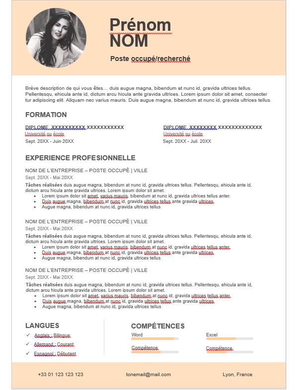 CV Élégant et Professionnel