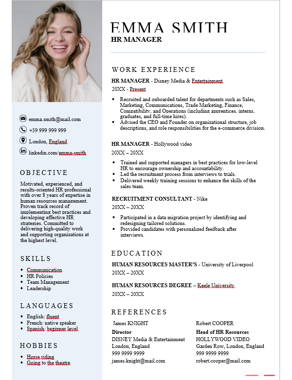 CV Ressources Humaines et Management