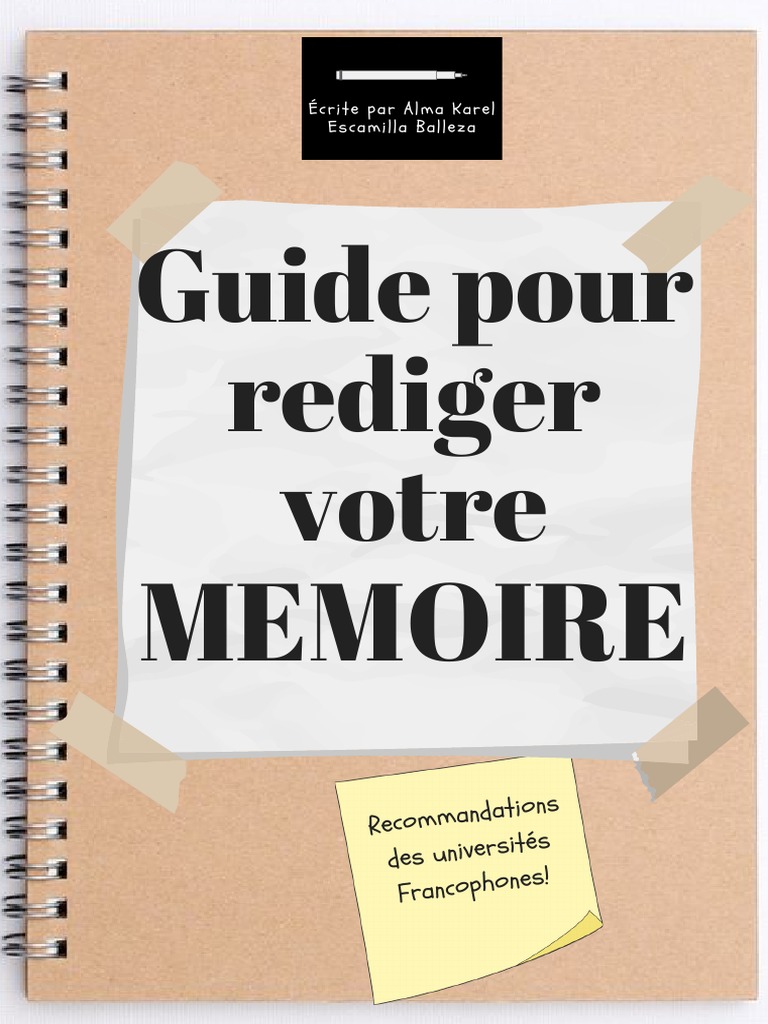 Guide pour Rédiger Votre Mémoire Efficacement